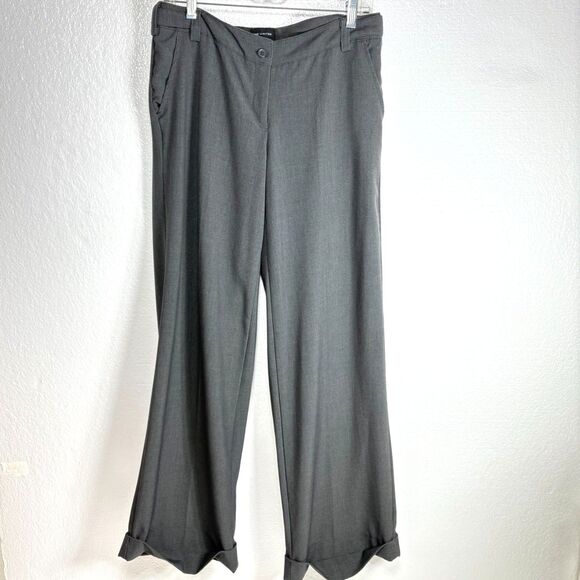 The Limited Drew Fit Womens Dress Pants Side Button Charcoal Gray Size 6 Cuffs - Picture 1 of 8